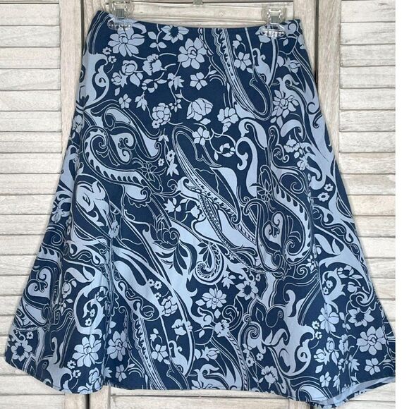 The Limited Skirt Blue Floral Size 4 - Picture 1 of 4